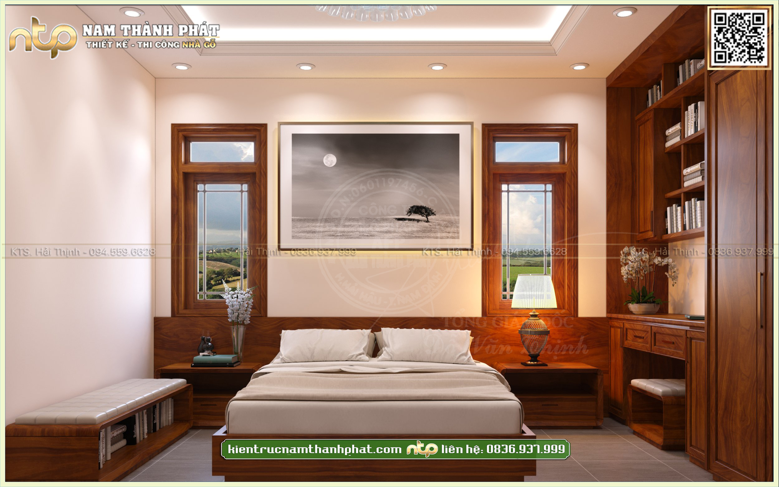 Vẻ đẹp mẫu thiết kế phòng ngủ nhỏ gọn trong căn nhà gỗ hiện đại | Nam Thành Phát 0836 937 999