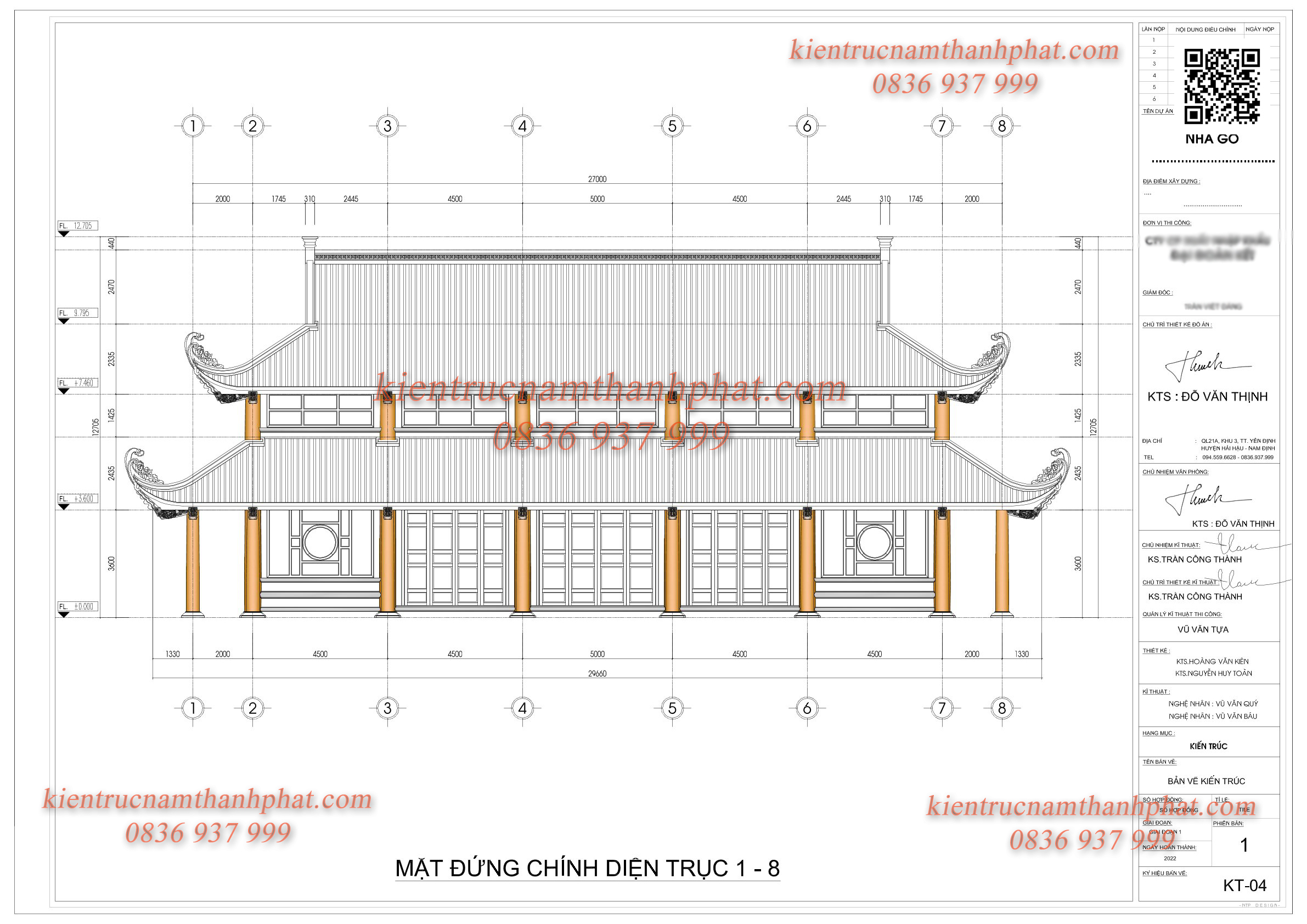 nhà gỗ 5 gian 2 chái