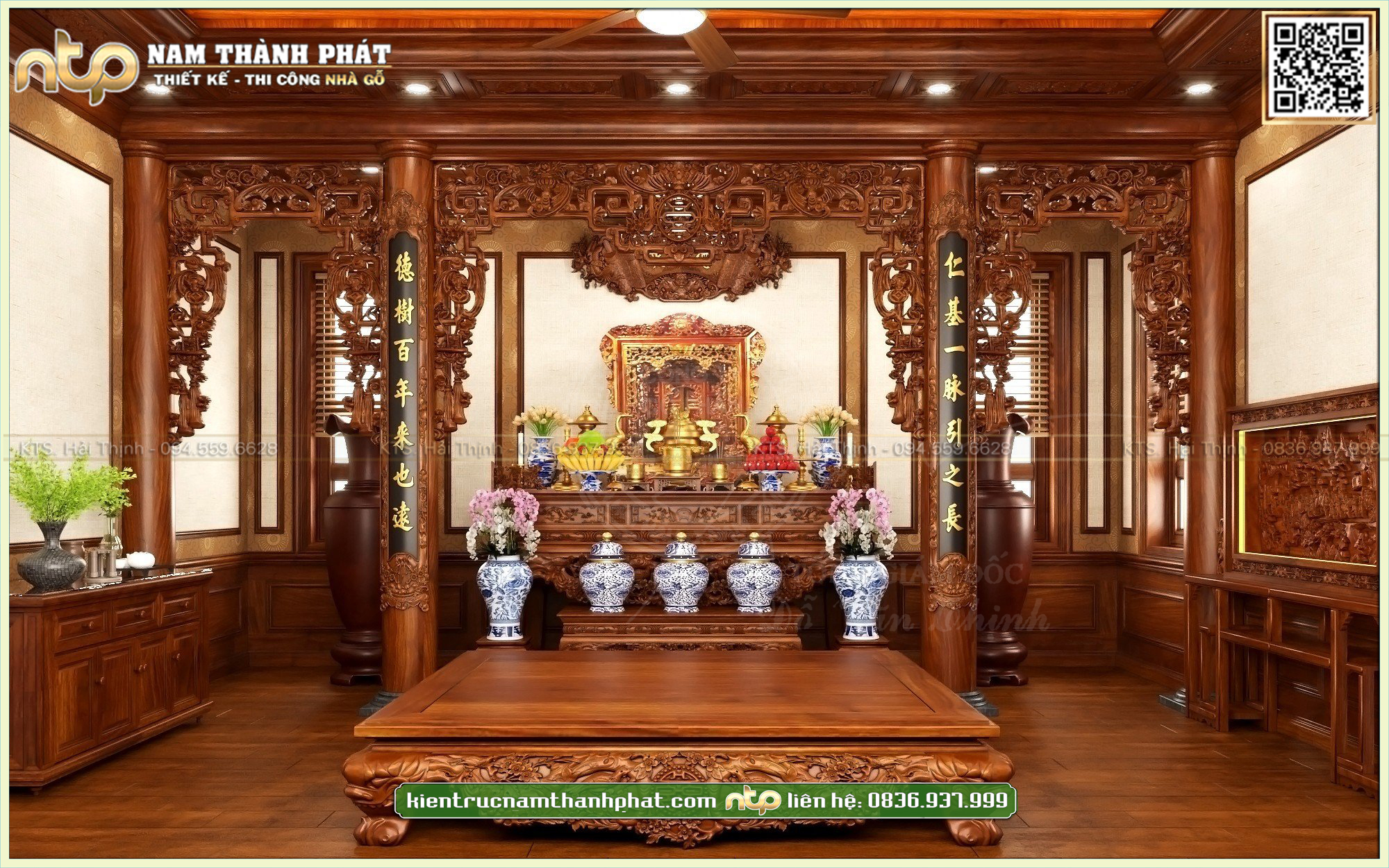 Nội thất phòng thờ truyền thống | Phòng thờ đẹp trong căn nhà hiện đại