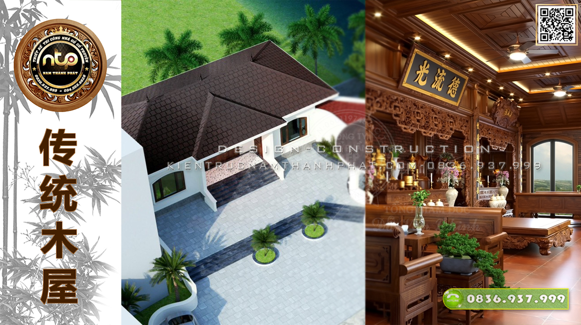 Lên Phương Án Thiết Kế Nội Thất Nhà Thờ 3 Gian Trên Tầng 2 Cho Gia Chủ Tại Bắc Giang | Nam Thành Phát