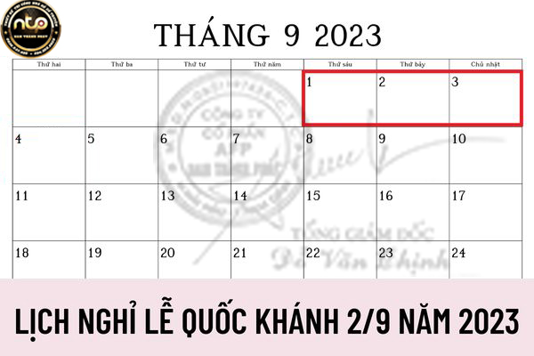 nghỉ lễ Quốc khách 2/9 năm 2023