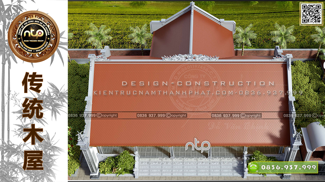 Từ đường 5 gian có hậu cung - Mẫu nhà gỗ mang đậm nét truyền thống nhà cố Bắc Bộ | Nam Thành Phát